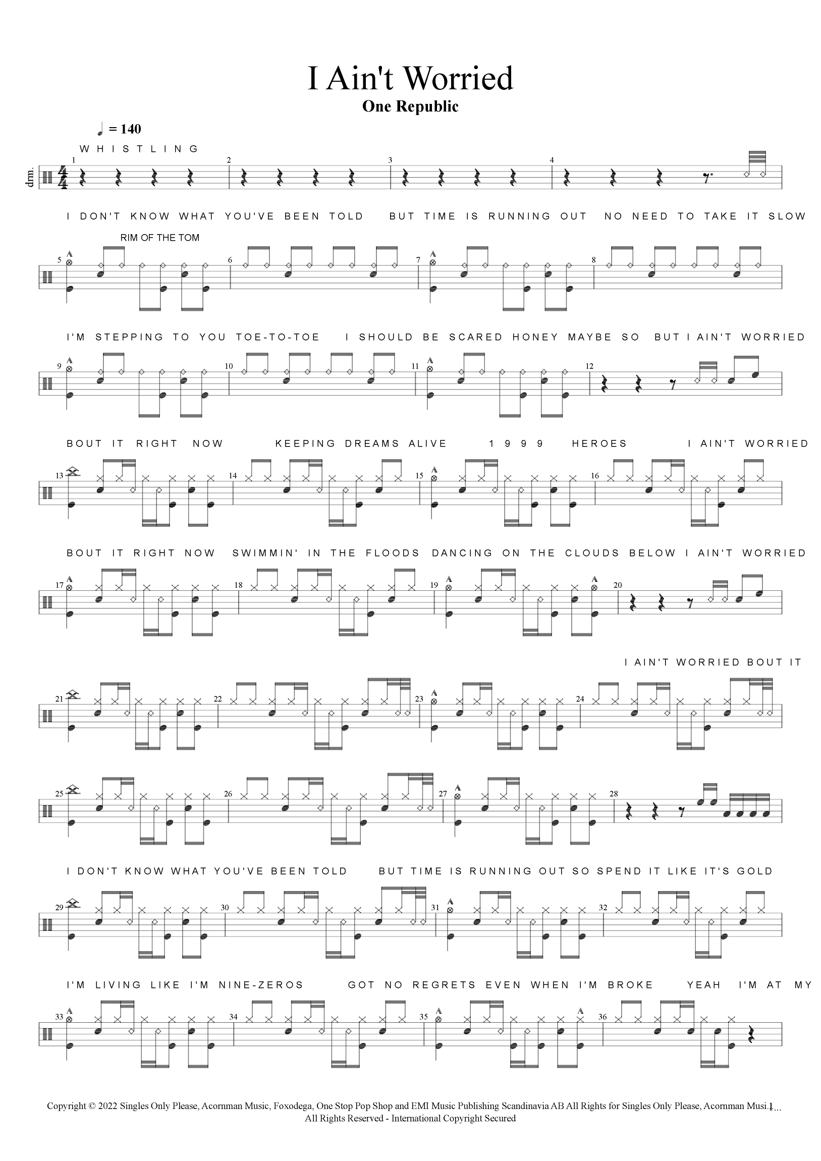 I Ain't Worried (arr. Cyril Mayer)