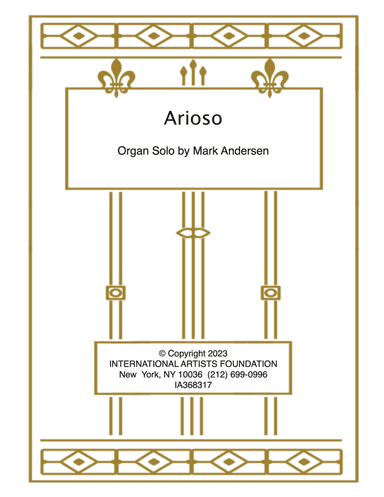 Arioso for organ by Mark Andersen