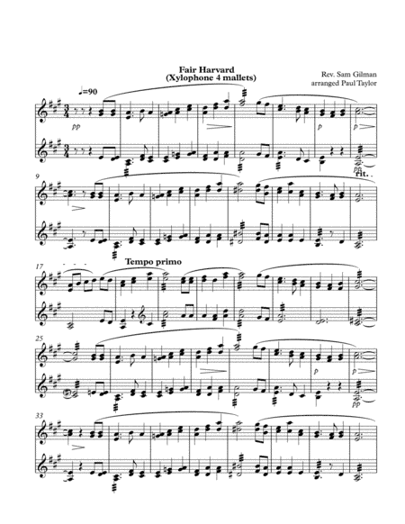 "Fair Harvard" (arr. Paul Taylor)