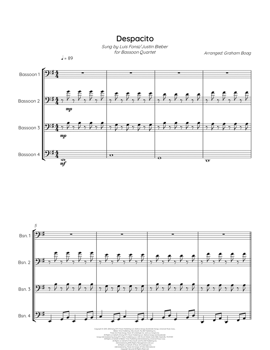 Despacito (arr. Graham Boag)
