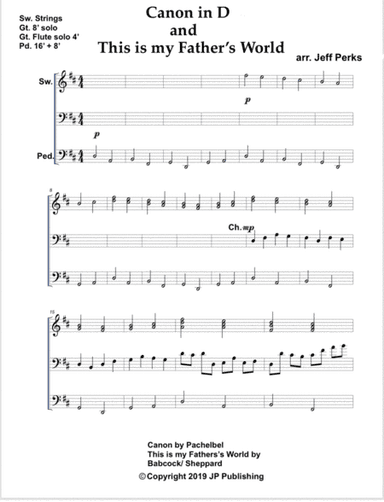 Canon in D / This is my father’s world (arr. Jeff Perks)