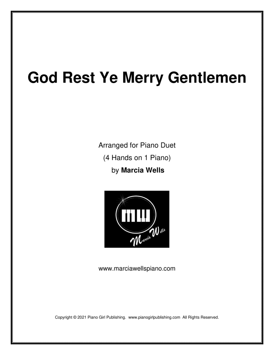 God Rest Ye Merry Gentlemen (Piano Duet) (arr. Marcia Wells)