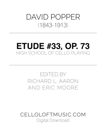 Popper (arr. Richard Aaron): Op. 73, Etude #33 (arr. Richard Aaron, Eric Moore)
