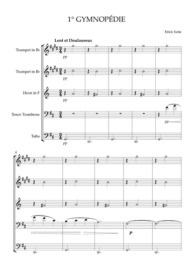 Gymnopédie No.1 (arr. Karen Gueiros)