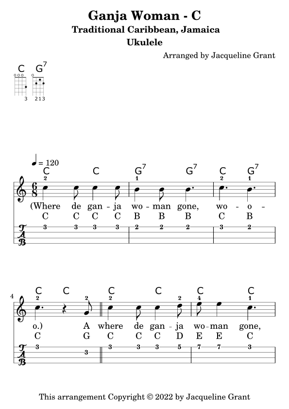 Ganja Woman - C (arr. Jacqueline Grant)