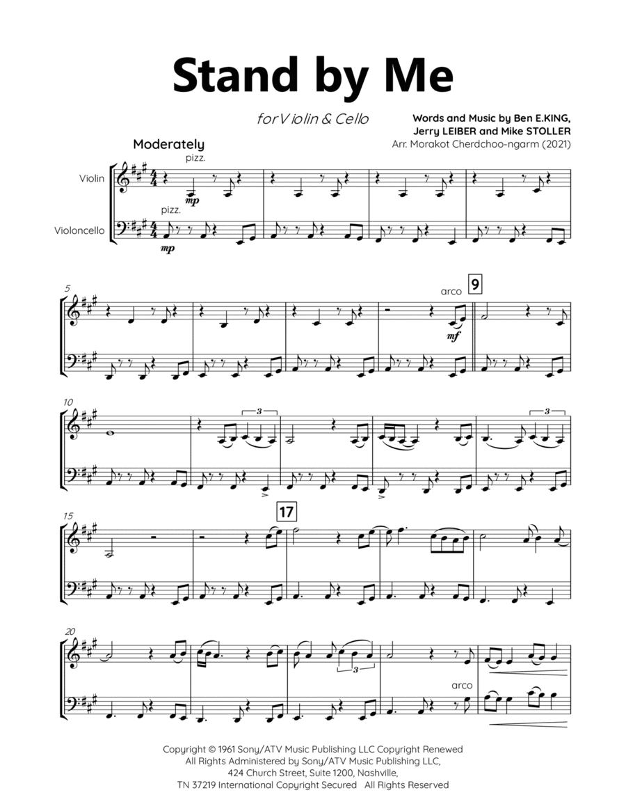Stand By Me (arr. Morakot Cherdchoo-ngarm)
