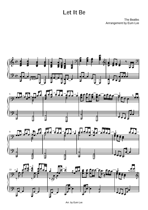 Let It Be (arr. Eum Lee)