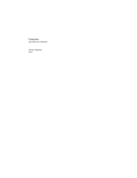 Concerto for Bassoon and Orchestra (Orchestral Score)