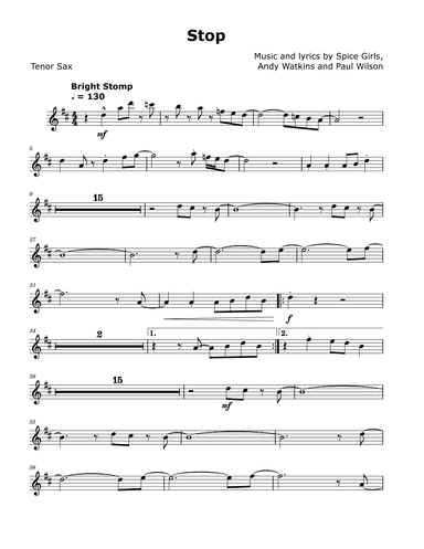 Stop (arr. David Lartey)