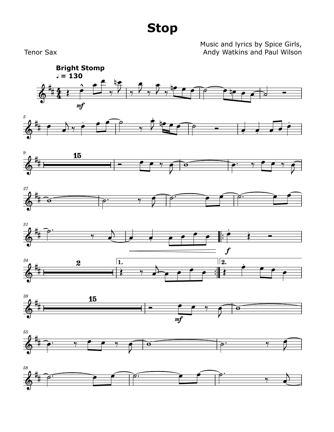 Stop (arr. David Lartey)
