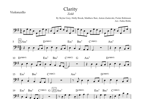 Clarity (arr. Fabio Britto)