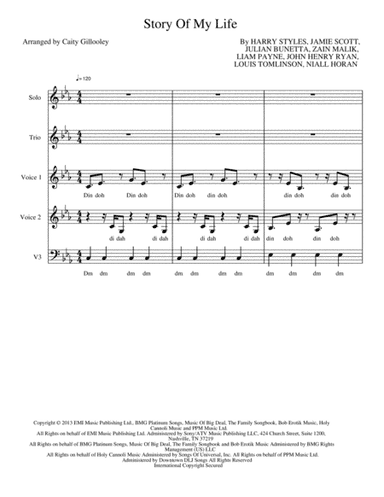 Story Of My Life (arr. Caity Gillooley)