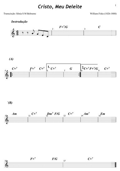 Cristo Meu Deleite (arr. Sônia S M Beltrame)