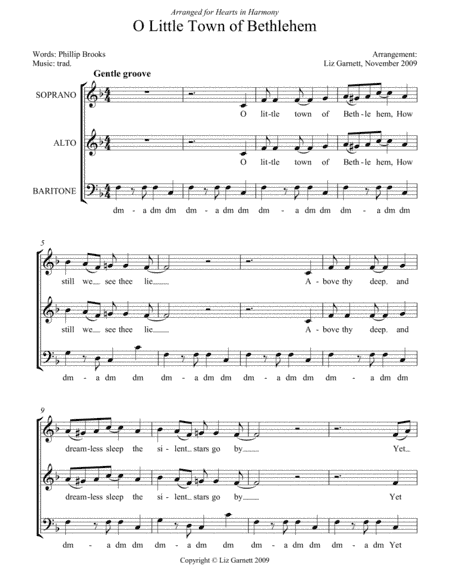 O Little Town of Bethlehem (arr. Liz Garnett)