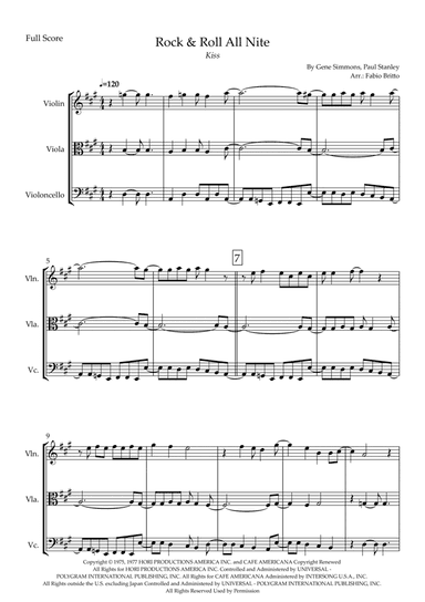 Rock And Roll All Nite (arr. Fabio Britto)