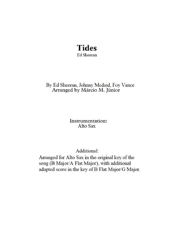 Tides (arr. Márcio Moreira Júnior)