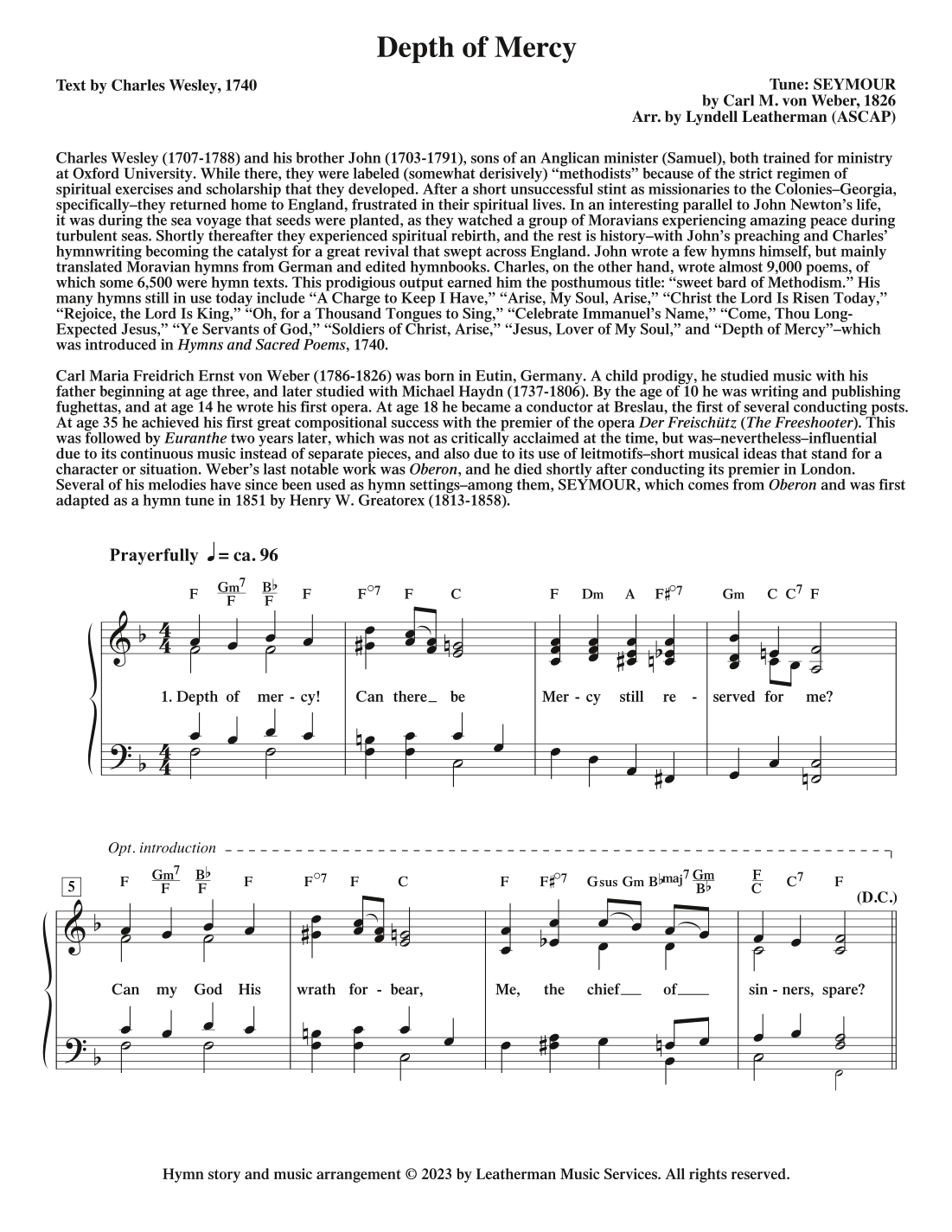 Depth of Mercy (arr. Lyndell Leatherman)