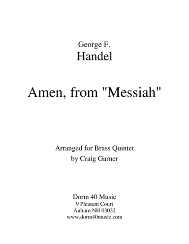 Amen, from "Messiah" (arr. Craig Garner)