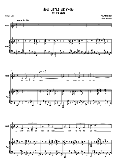 How Little We Know (arr. Apor Szüts)