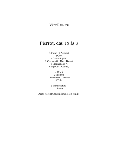 Pierrot das 15 às 3