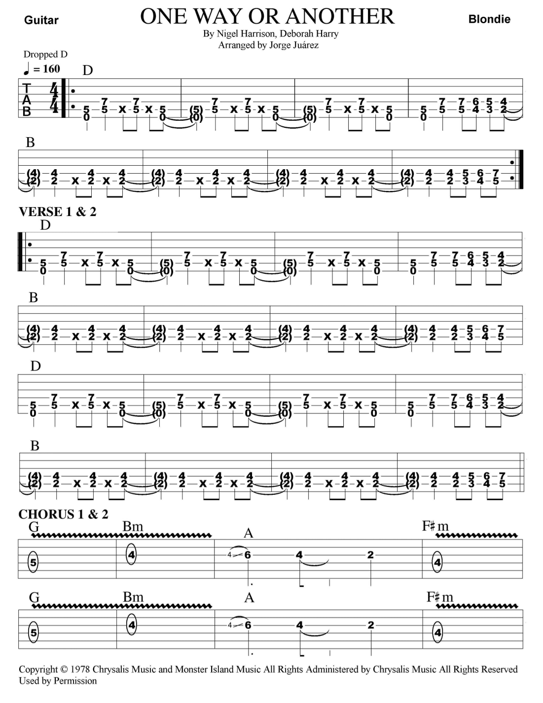 One Way Or Another (arr. Jorge Juárez)
