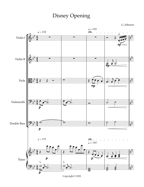 Opening Theme (arr. G. Johnson)