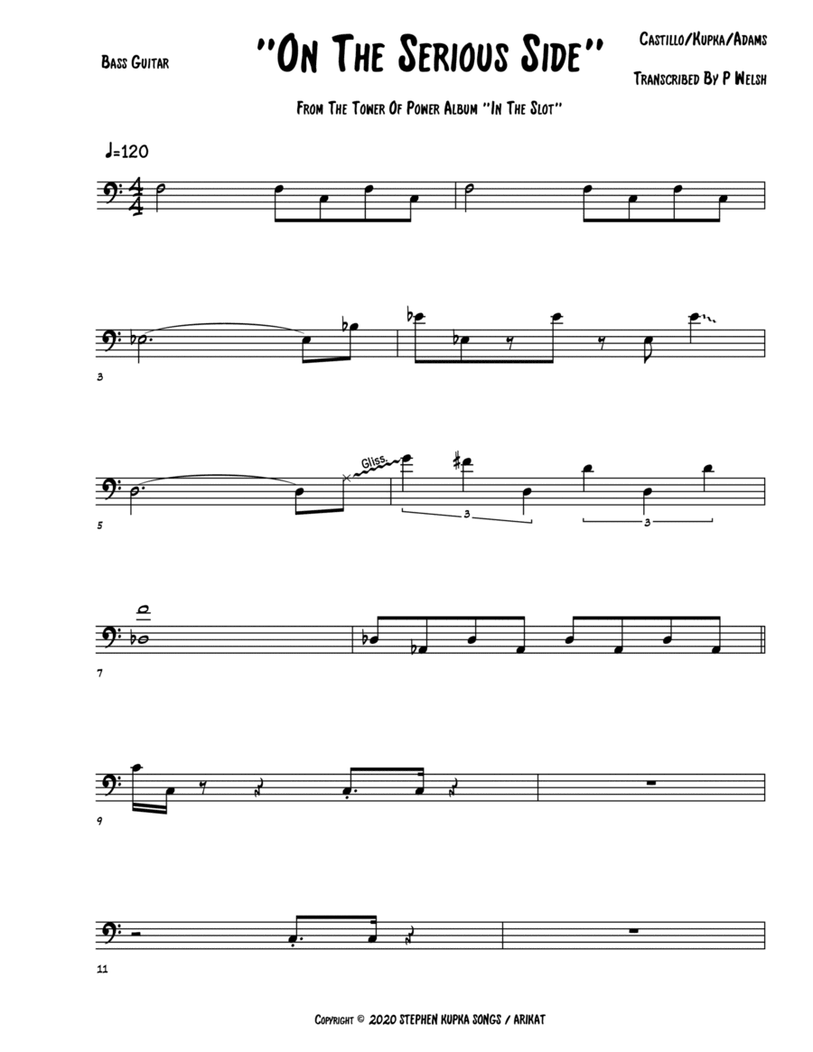 On The Serious Side (arr. Accubass)