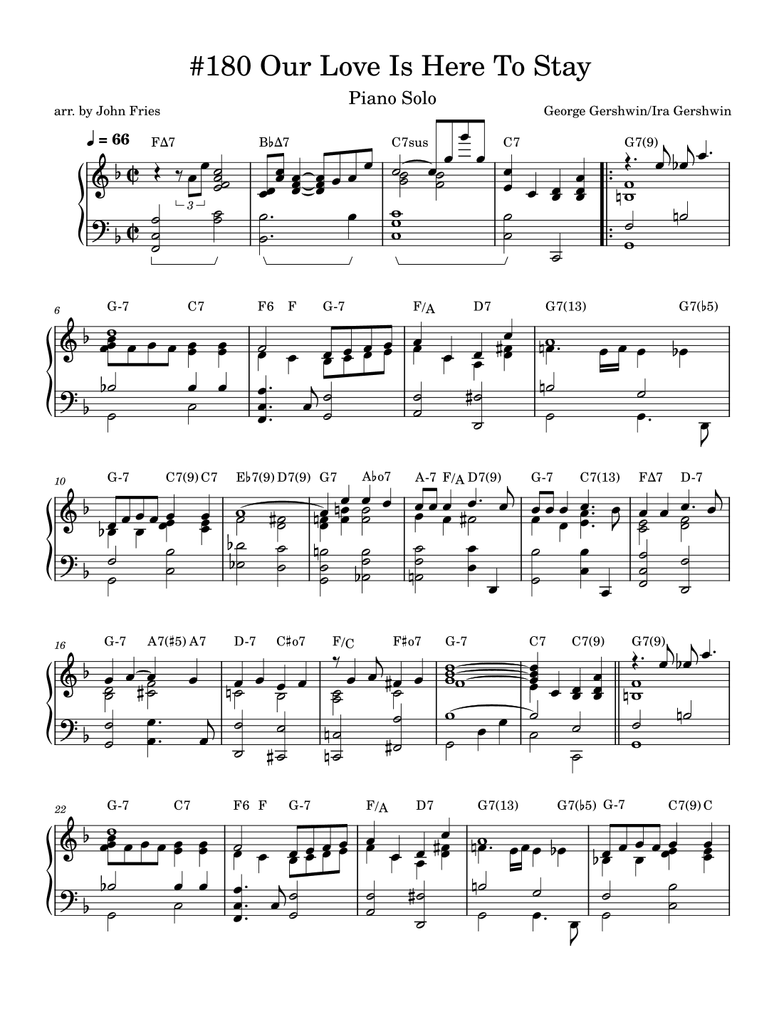 Our Love Is Here To Stay (arr. John Fries)