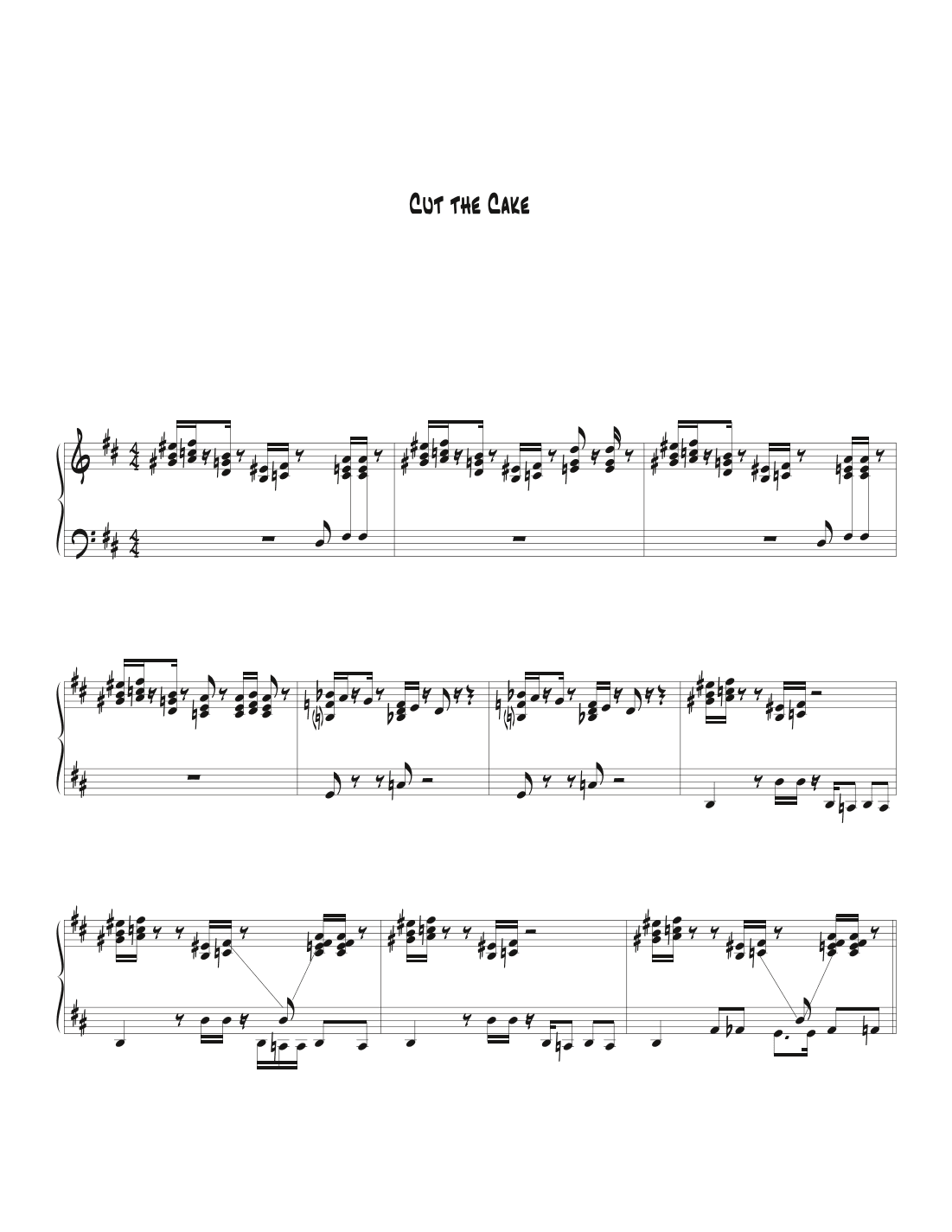 Cut The Cake (arr. Biegler)