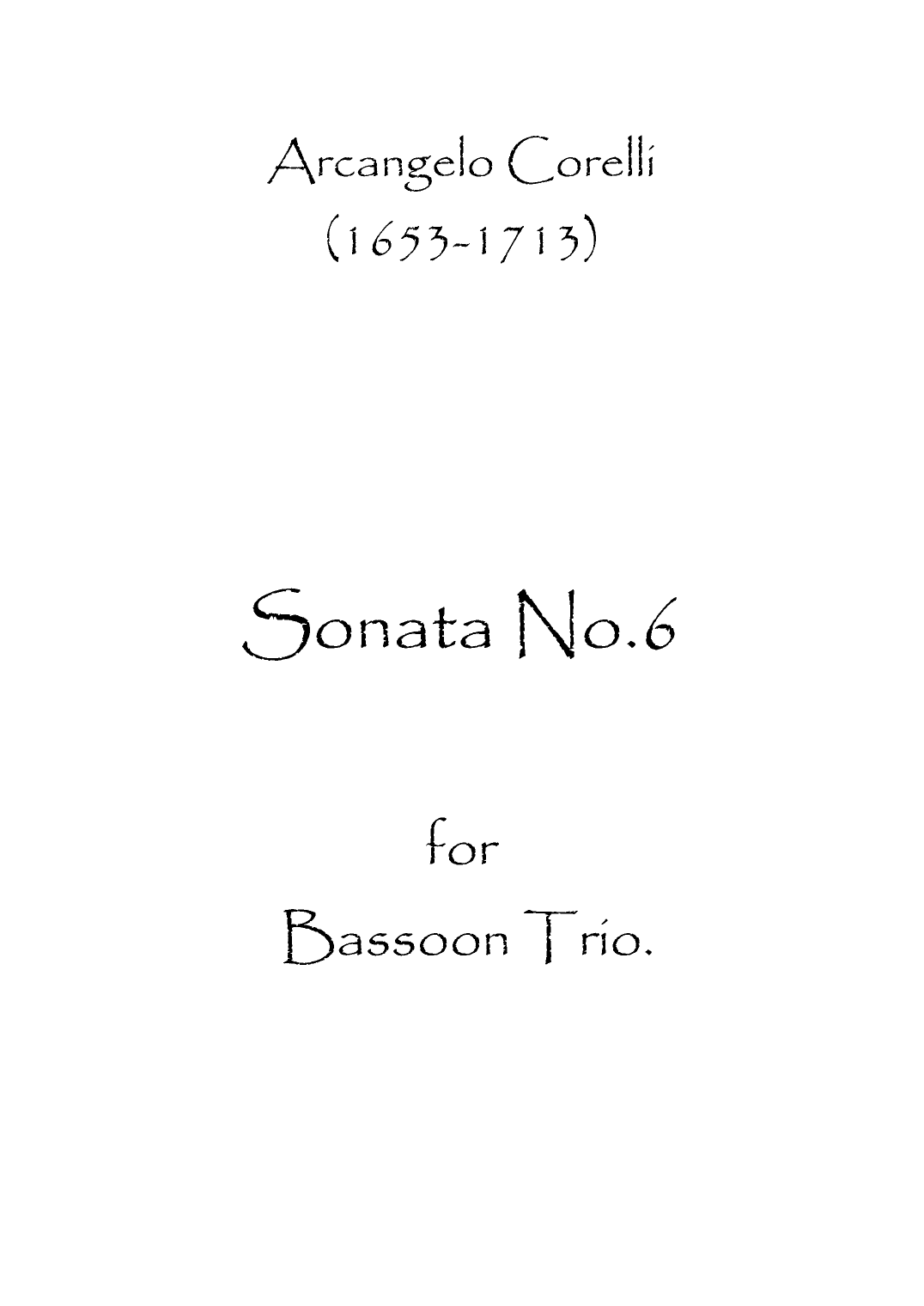 Sonata No.6 (arr. Spence Bundy)