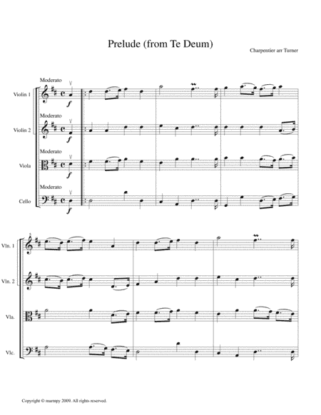 Te Deum by Charpentier (arranged for String Quartet) (arr. Marmpy)
