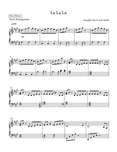 La La La (arr. Harry Briese)