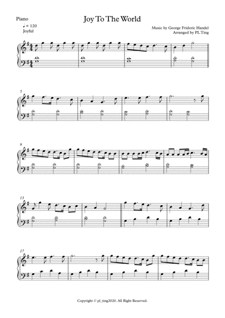 Joy To The World (arr. PL Ting)