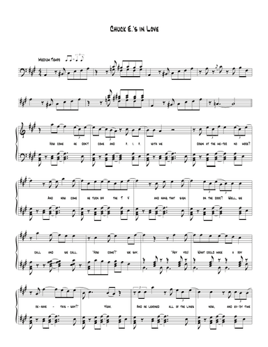 Chuck E's In Love (arr. Biegler)