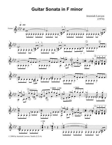 Guitar Sonata in F minor (Guitar Sonata No. 1)