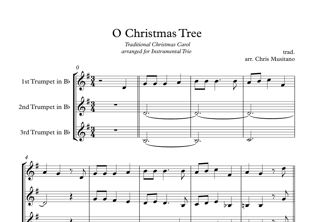 O Christmas Tree (arr. Chris Musitano)