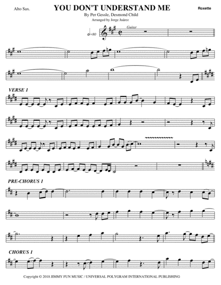 You Don't Understand Me (arr. Jorge Juárez)