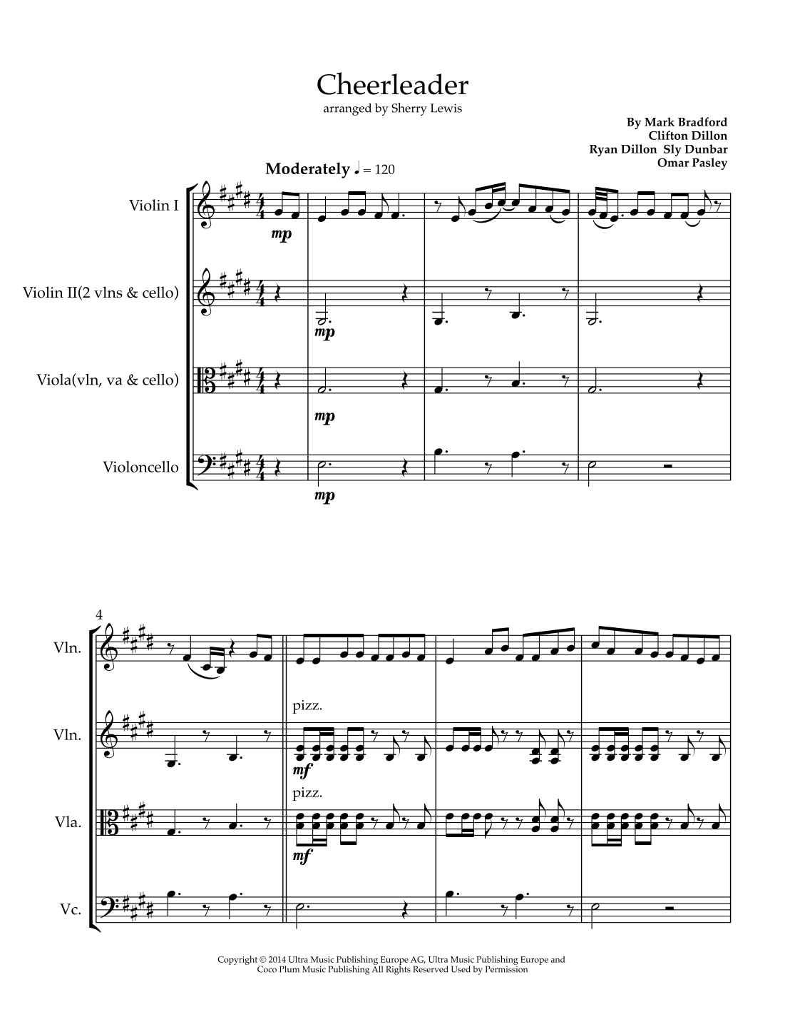 Cheerleader (arr. Sherry Lewis)