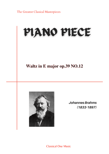 Brahms - Waltz in E major op.39 NO.12 (arr. MPS)