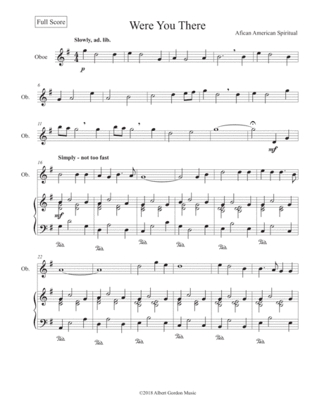 Were You There (arr. Gerard Willmes)