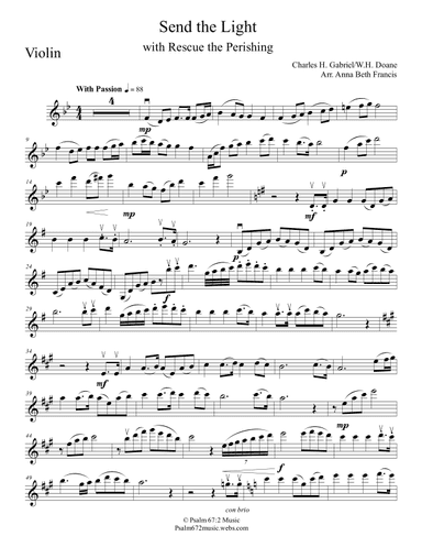 Send the Light/Rescue the Perishing Medley (arr. Anna Beth Pora)