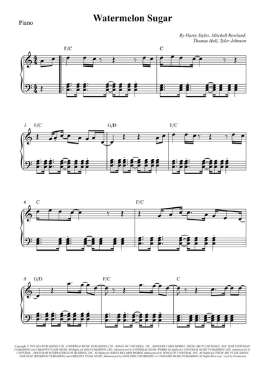 Watermelon Sugar (arr. Wesley S. SIlva)