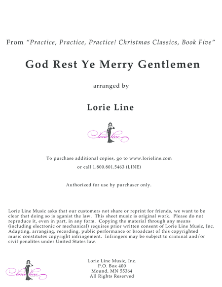 God Rest Ye Merry Gentlemen - EASY! (arr. Lorie Line)