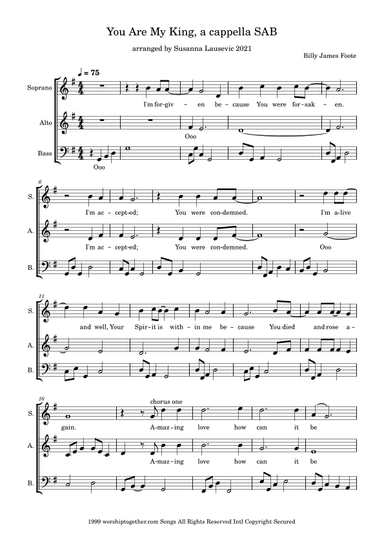 You Are My King (amazing Love) (arr. Susanna Lausevic)