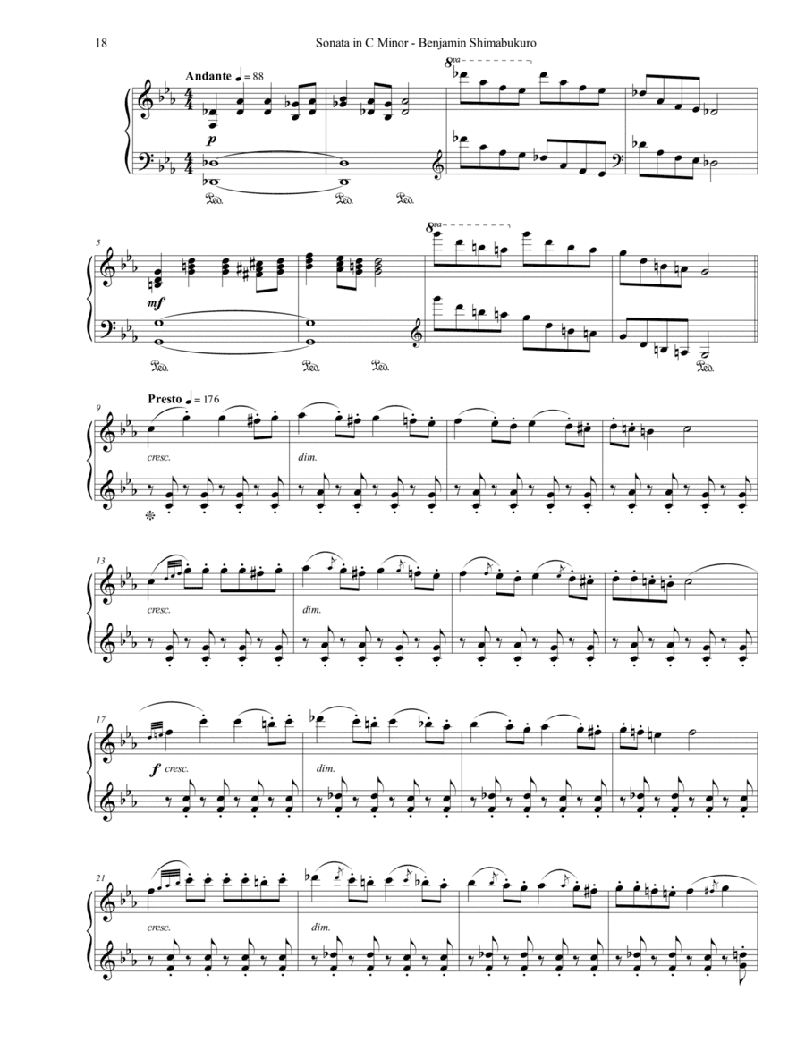 Sonata in C Minor - III. Presto