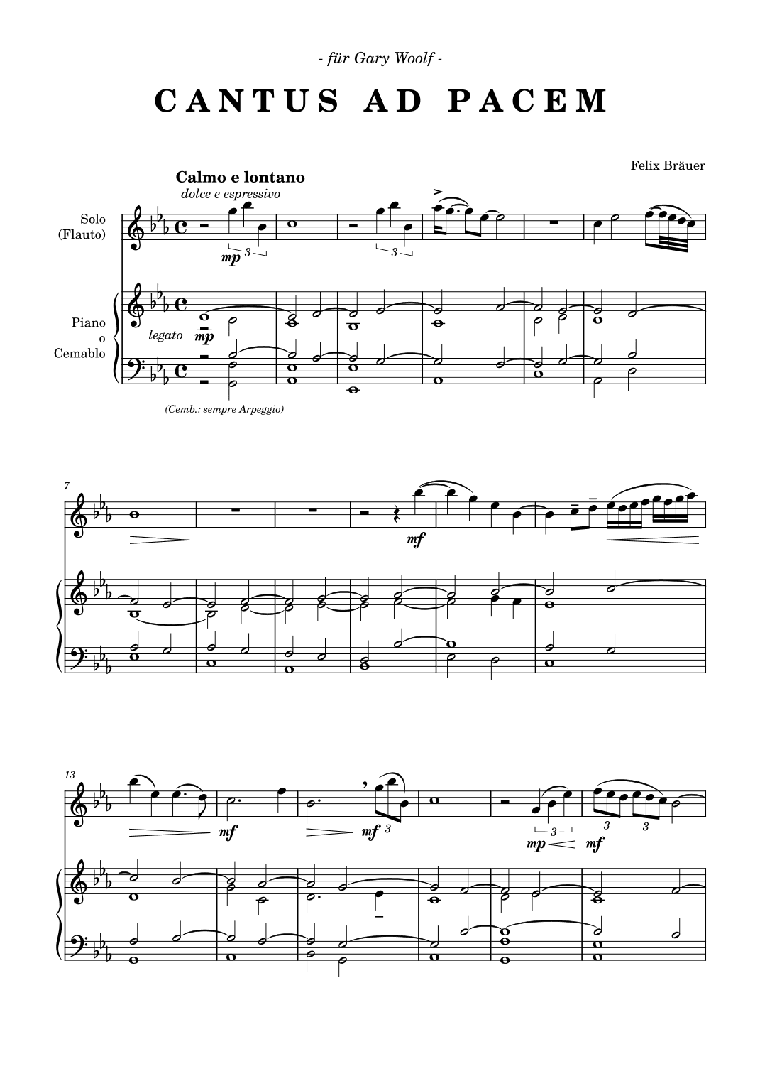 Cantus ad Pacem (instrumental version)