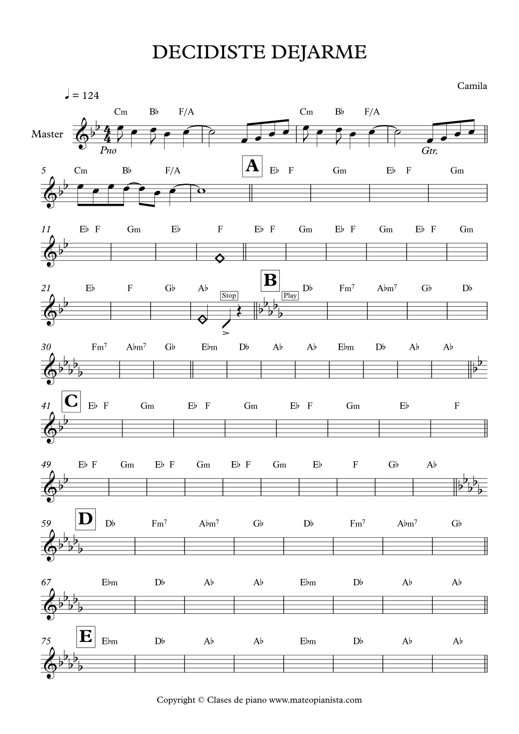 Decidiste Dejarme (arr. MATEO AGUILAR USCANGA)