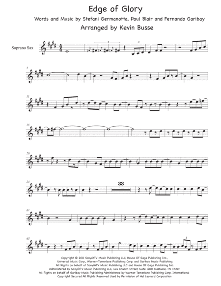 The Edge Of Glory (arr. Kevin Busse)