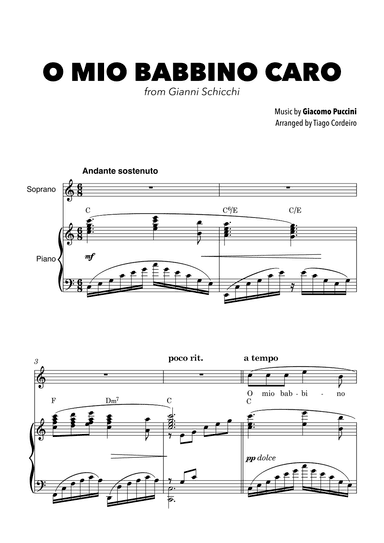 O Mio Babbino Caro (arr. Tiago Cordeiro)