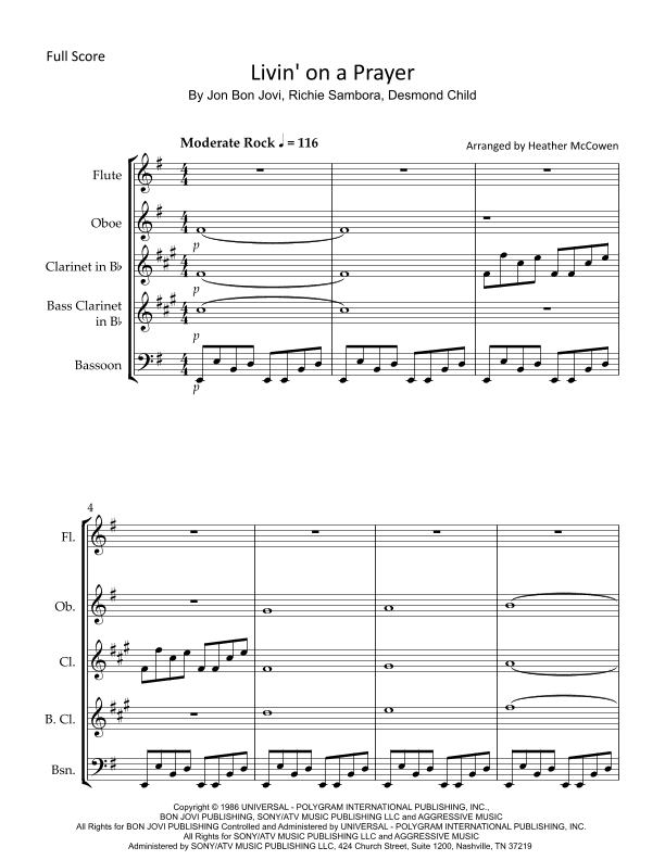 Livin' On A Prayer (arr. Heather McCowen)